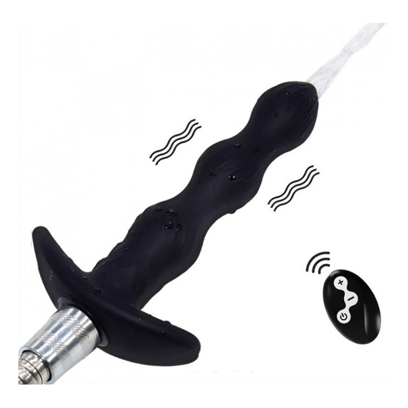 Plug vibrant de lavement Auto-Spray 14.5 x 3cm