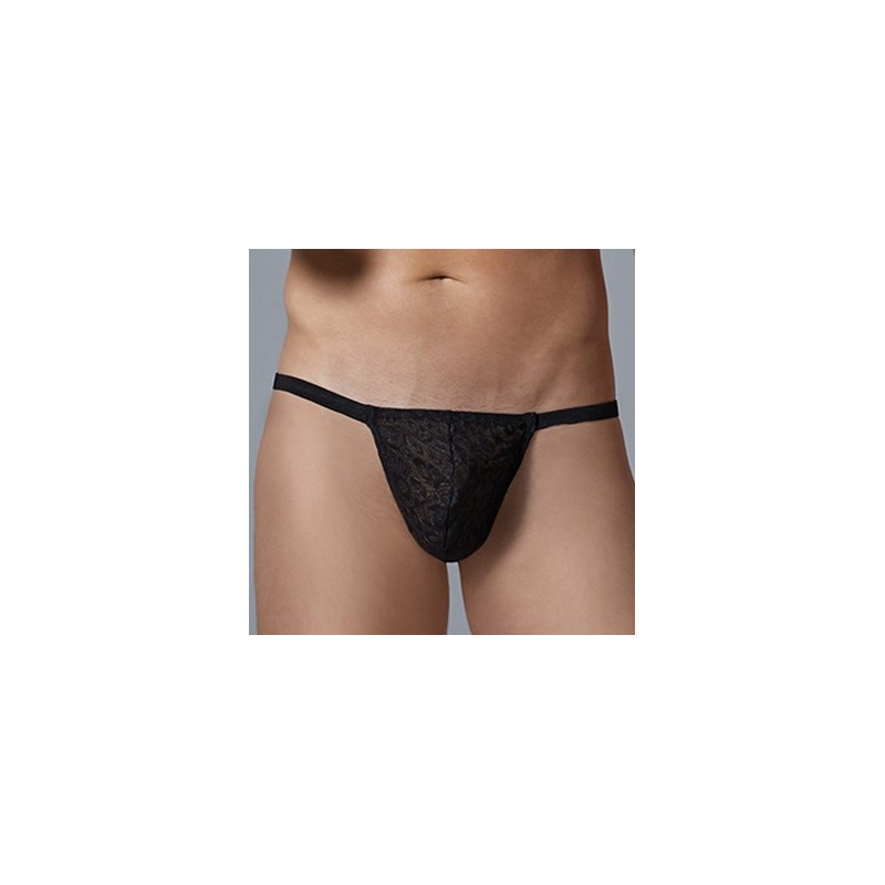 G-string Dentelle Leopard Allure Noir