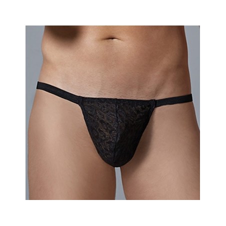 G-string Dentelle Leopard Allure Noir