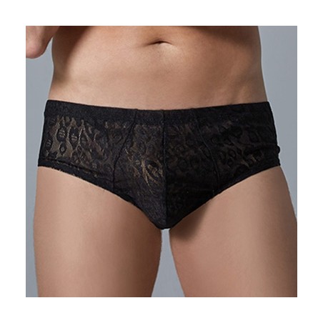 Shorty Dentelle Leopard Allure Noir